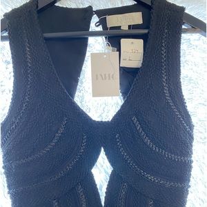 Black embroidered dress